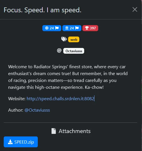 Focus. Speed. I am speed.