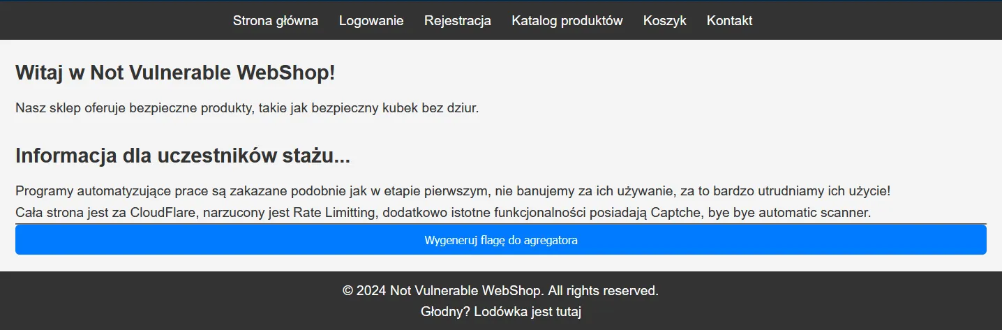 Main web page